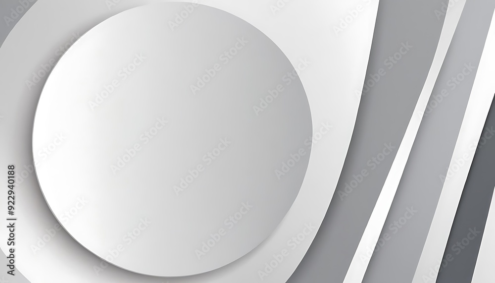 Abstract Curved Shapes. White Circular Background. Abstract background. 3d illustration7