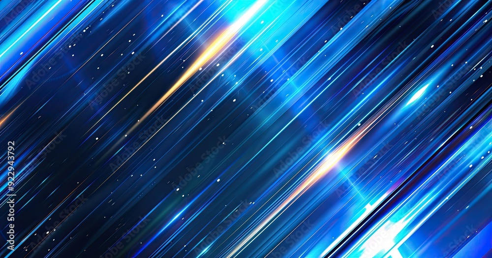 Abstract blue background with diagonal lines and glowing elements for technology or business concept design, vector illustration. Abstract blue background with diagonal lines and glowing elements for technology or business concept design, vector illustration.