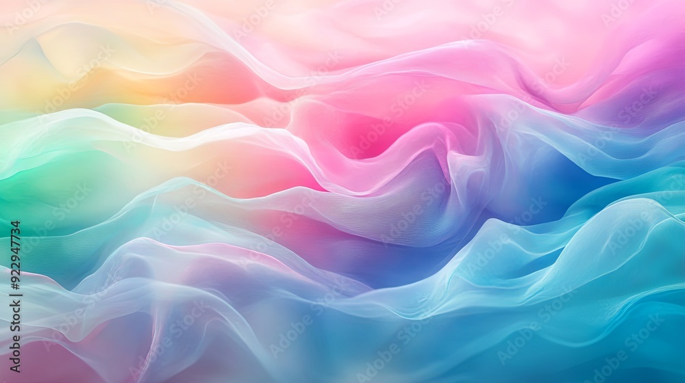 Soft Blends of Blue Abstract. Vibrant artistic concept