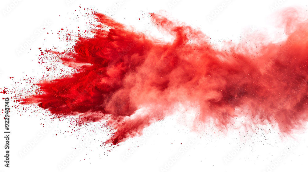 red powder explosion isolated on transparent background red powder explosion isolated on transparent background