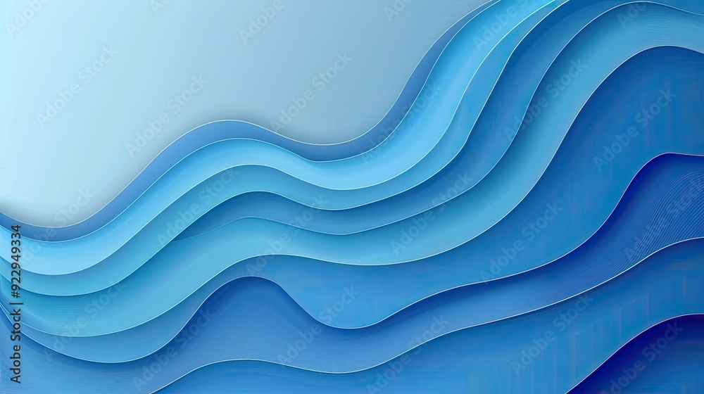Abstract blue background with paper cut waves and gradient, vector presentation design template for business or corporate backdrop. Vector illustration Abstract blue background with paper cut waves and gradient, vector presentation design template for business or corporate backdrop. Vector illustration