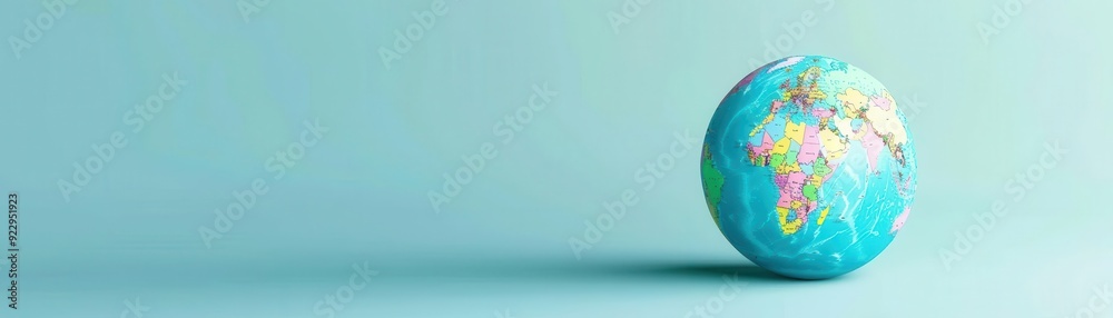 A vibrant globe resting against a pastel background, symbolizing travel, exploration, and global interconnectedness. A vibrant globe resting against a pastel background, symbolizing travel, exploration, and global interconnectedness.