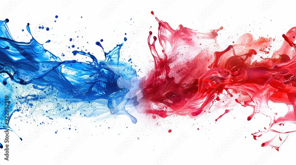 Create an image of a colorful French paint splash flag with blue, red, and white color liquid explosion, isolated on a white background. France tricolore, Europe celebration, soccer, travel, tourism Create an image of a colorful French paint splash flag with blue, red, and white color liquid explosion, isolated on a white background. France tricolore, Europe celebration, soccer, travel, tourism