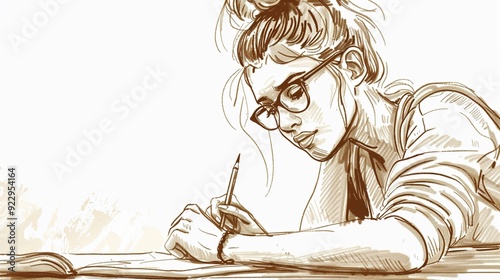 The Engaging Drawing Female Drawing Learning Background: A Space for Creativity and Growth.