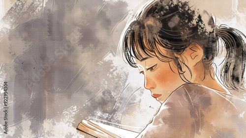 The Engaging Drawing Female Drawing Learning Background: A Space for Creativity and Growth.