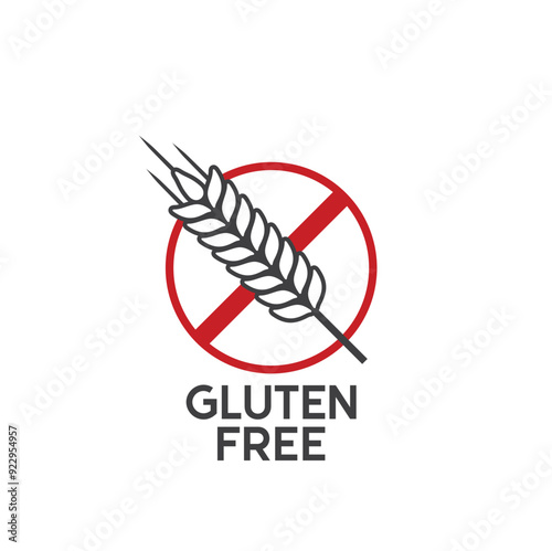 symbol of gluten free, gluten free label, vector art.