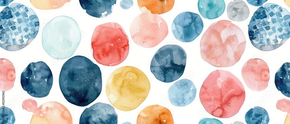 Abstract Watercolor Circles in Earthy Tones Abstract Watercolor Circles in Earthy Tones
