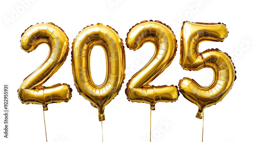 2025 balloons transparent background