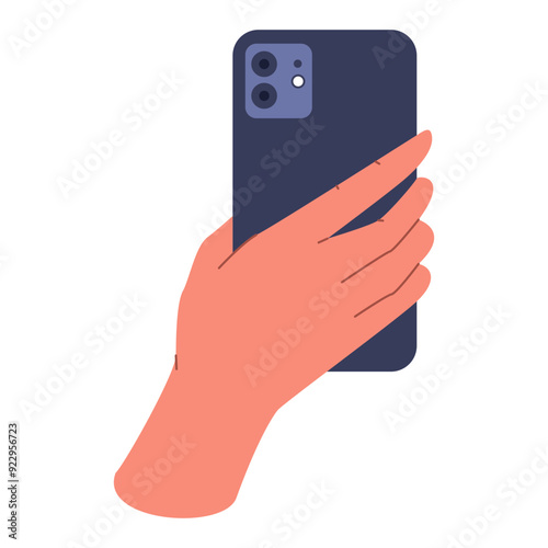 Hand Holding Mobile Phone Taking Pictures