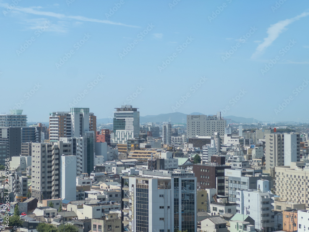 Naklejka premium 愛知県豊橋市の街並み