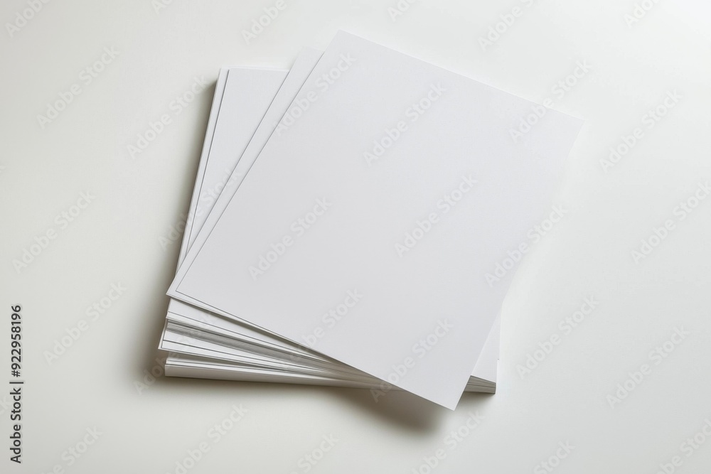 Blank A4 Paper Mockup on Isolated Background created with Generative AI Blank A4 Paper Mockup on Isolated Background created with Generative AI