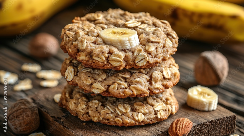 Oatmeal cookies with banana oats nuts Oatmeal cookies with banana oats nuts