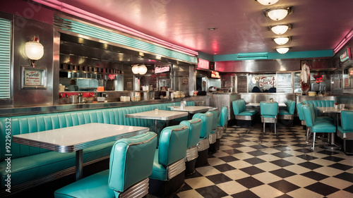 Wallpaper Mural 1950s Diner Cafe  Torontodigital.ca