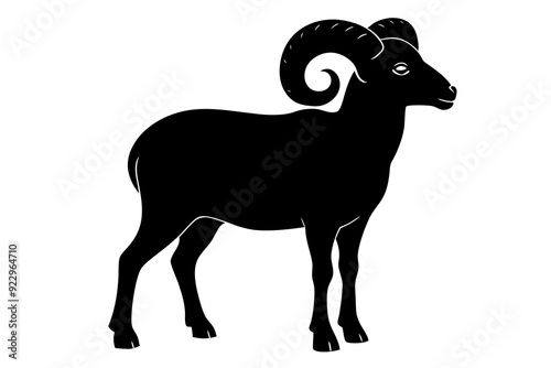 Bighorn sheep, bighorn sheep silhouette vector


