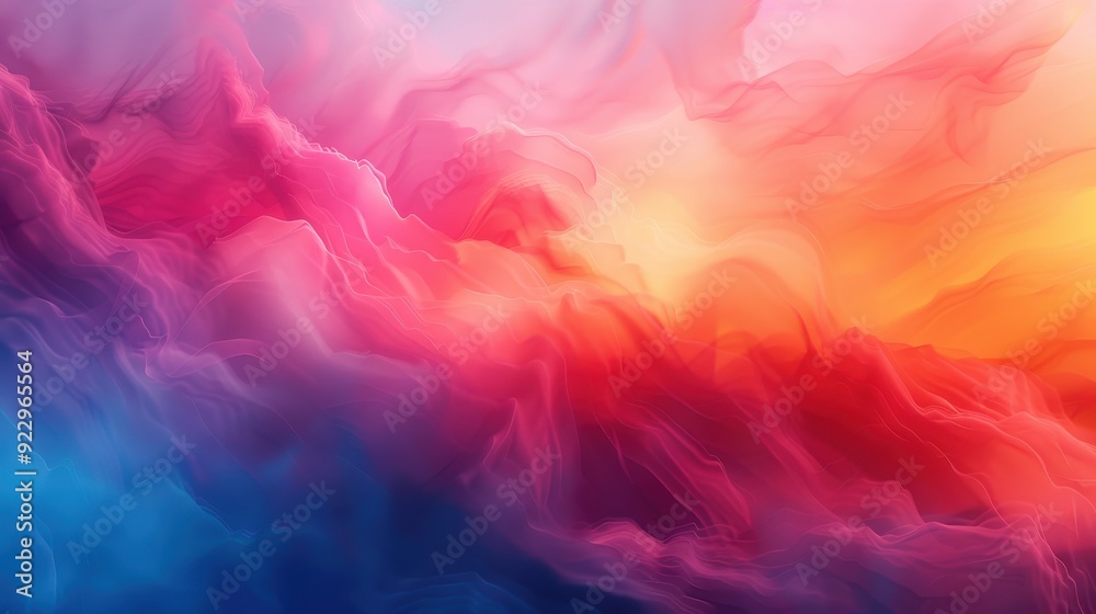 Craft a visual of a vibrant gradient as a conceptual background, combining concentrated colors and blurred areas for a modern look Craft a visual of a vibrant gradient as a conceptual background, combining concentrated colors and blurred areas for a modern look