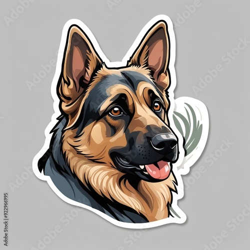 German Shepherd dog sticker