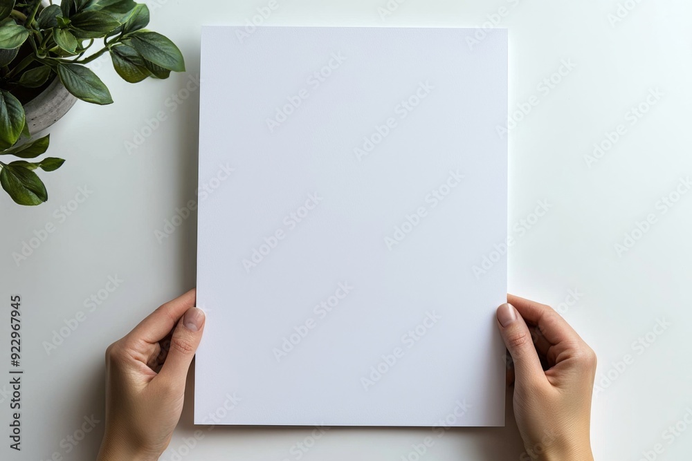 Blank A4 Paper Mockup on Isolated Background created with Generative AI Blank A4 Paper Mockup on Isolated Background created with Generative AI