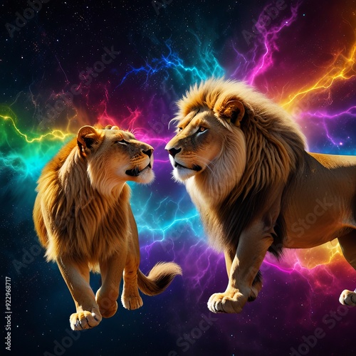 lion in the night