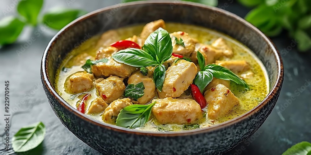 Green Curry with Chicken and Basil - Photo Green Curry with Chicken and Basil - Photo