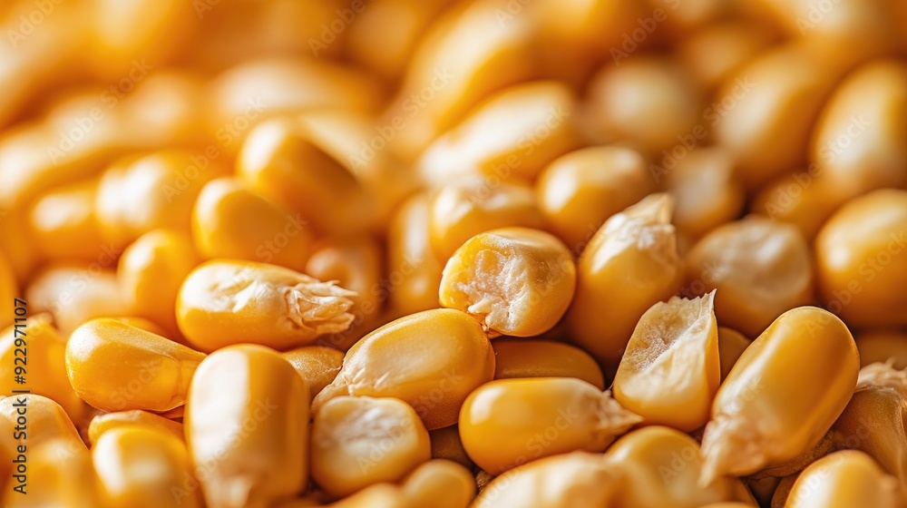 Close-up of unpopped corn kernels. Close-up of unpopped corn kernels.