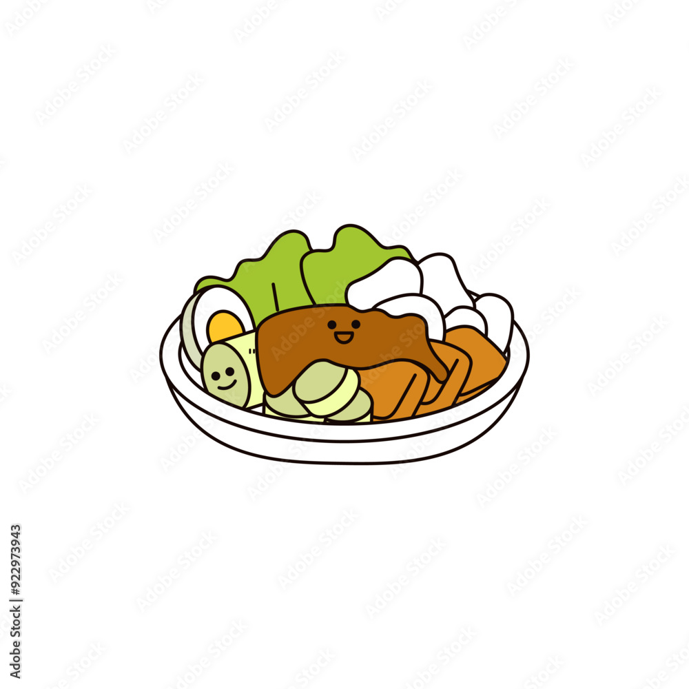 Kawaii Indonesian Food 1 Indonesian Peanut Salad Kawaii Indonesian Food 1 Indonesian Peanut Salad