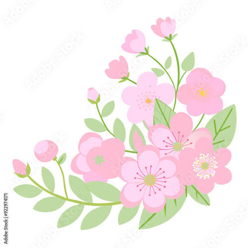 Pink Watercolor Flowers
