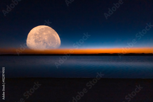 full moon over the sky