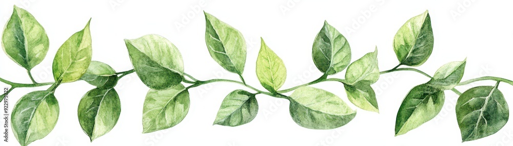 Soybean leaves watercolor design Soybean leaves watercolor design