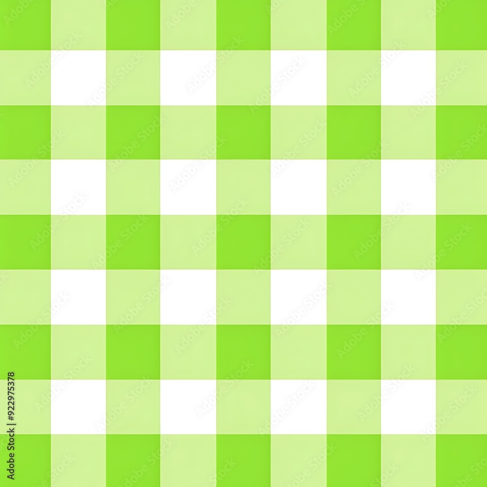 Bright Green and White Gingham Checkered Pattern 밝은 연두색과 흰색 깅엄 체크 패턴 Bright Green and White Gingham Checkered Pattern 밝은 연두색과 흰색 깅엄 체크 패턴