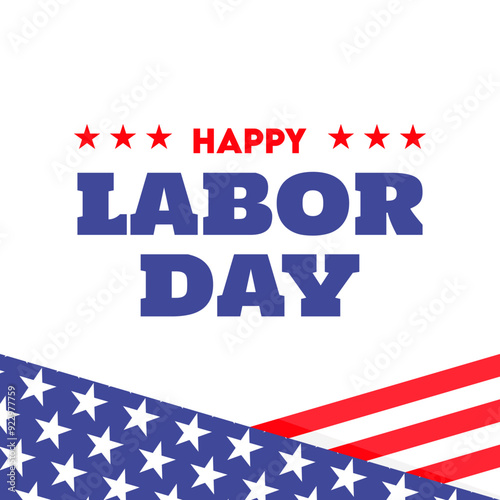 labor day social media greeting card post design template
