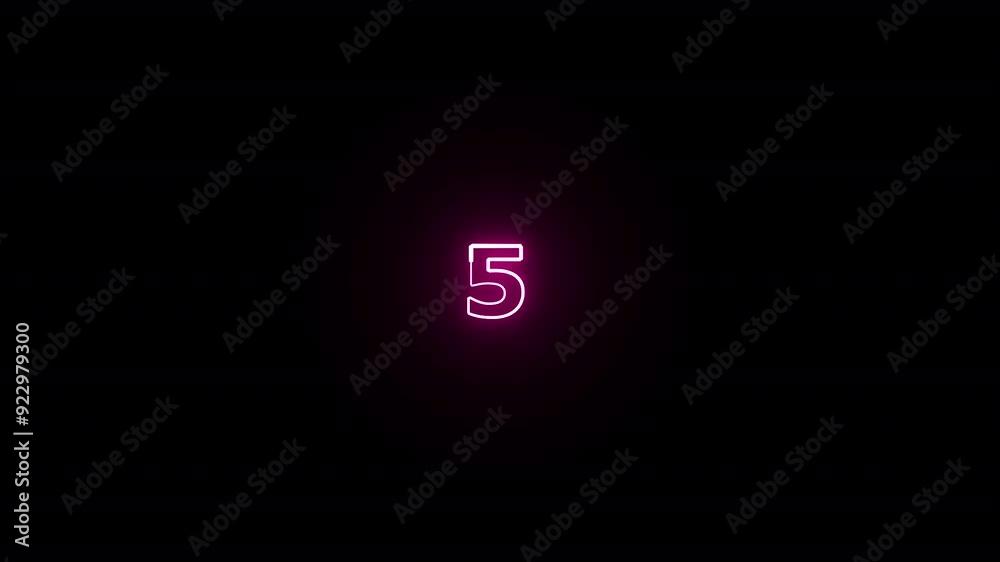 0 to 10 second modern neon countdown timer animation on black background, neon 10 seconds countdown timer. 0 to 10 second modern neon countdown timer animation on black background, neon 10 seconds countdown timer.