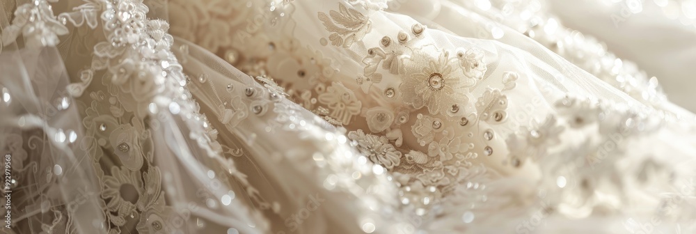 Detail shot of a wedding dress Detail shot of a wedding dress