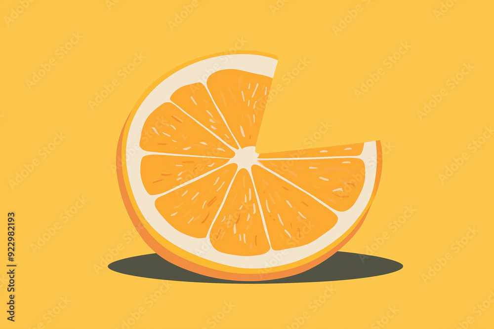 Vibrant and Juicy: Apricot Slice Portrayal in Vivid Orange and Yellow Vibrant and Juicy: Apricot Slice Portrayal in Vivid Orange and Yellow