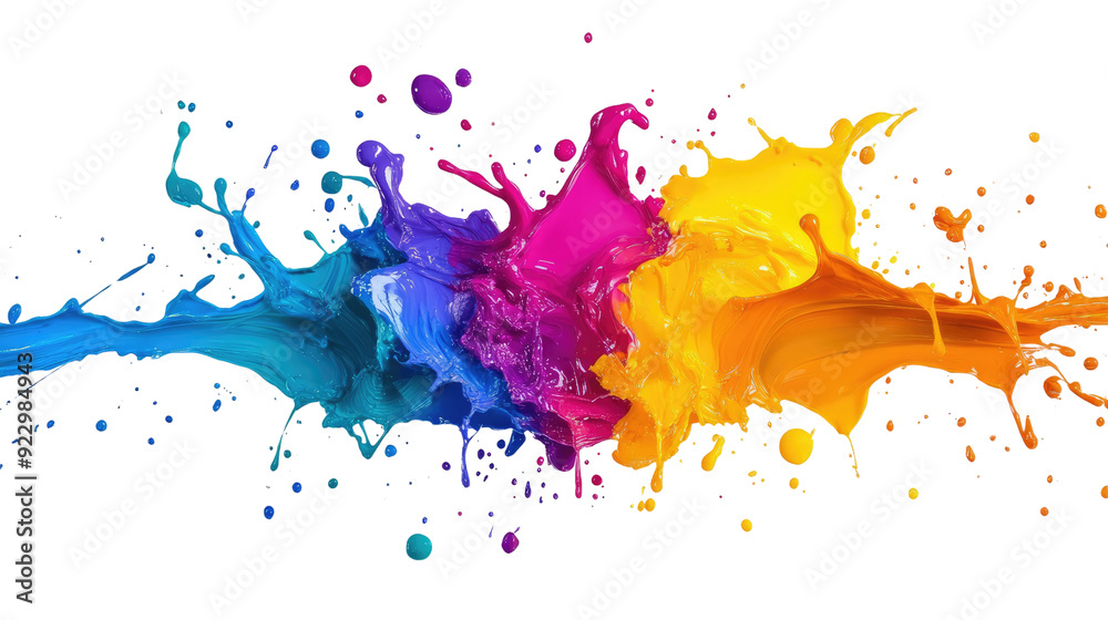 Fototapeta premium Color splash transparent background