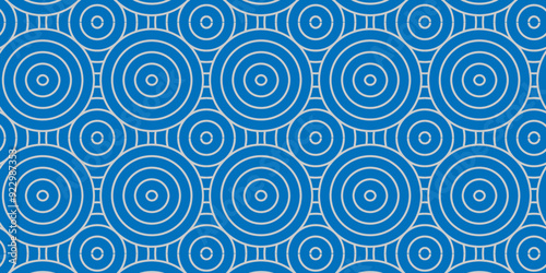 Abstract traditional geometric overlapping creative wave circle minimal lapping textile round vector texture. blue and white fabric element repeat swirl geometrical background.