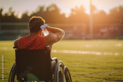 Athletes are hot during training and competitions for the disabled , Heatwave , Generative AI