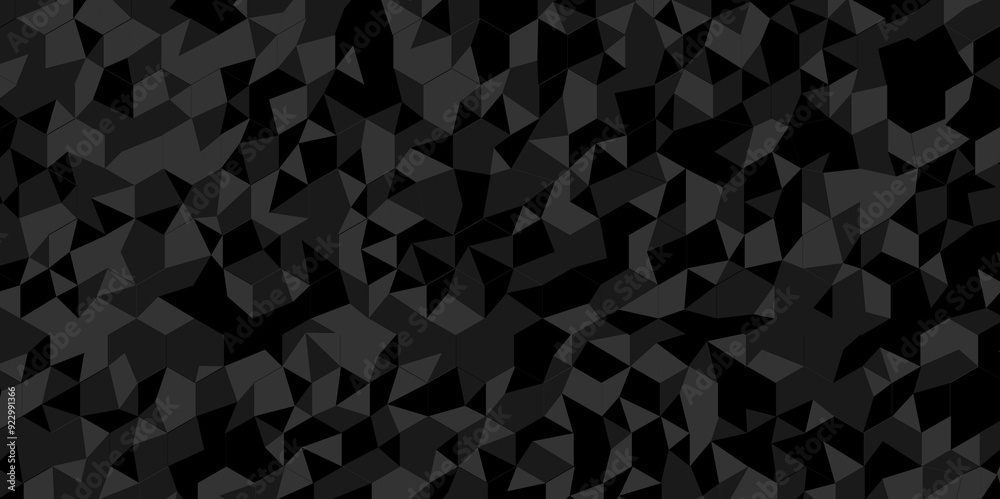 Vector glowing dark black charcoal gradient abstract triangle polygon mosaic. vector geometric ornament. seamless diamond technology black and gray triangle element light background. Vector glowing dark black charcoal gradient abstract triangle polygon mosaic. vector geometric ornament. seamless diamond technology black and gray triangle element light background.
