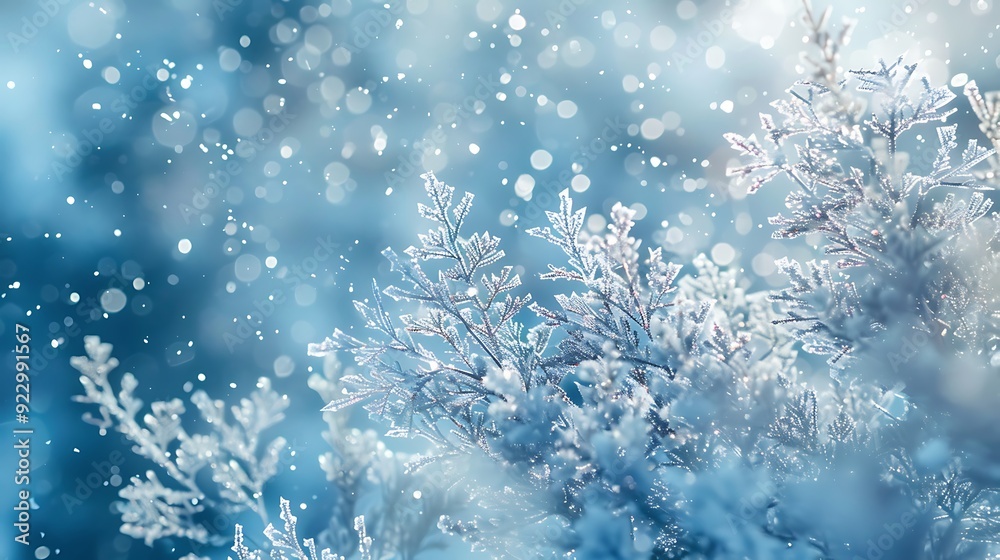 Close-up view of frost-covered branches in a snowy winter landscape. The branches are delicate and sparkling with ice crystals, and the background is blurred, creating a sense of depth and peace. Close-up view of frost-covered branches in a snowy winter landscape. The branches are delicate and sparkling with ice crystals, and the background is blurred, creating a sense of depth and peace.