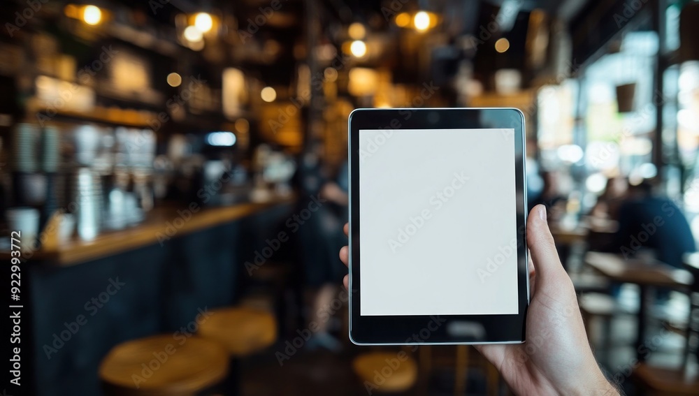 Tablet Mockup In A Cafe Setting Tablet Mockup In A Cafe Setting