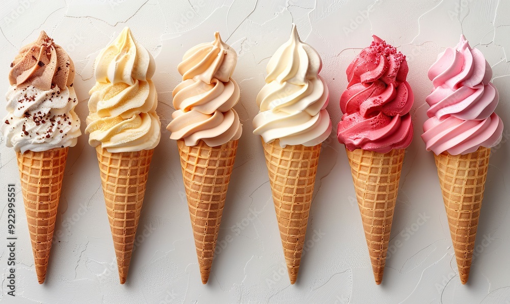 ice cream scoop on waffle cone on transparent background cutout file many assorted different flavour mockup template for artwork design. ice cream scoop on waffle cone on transparent background cutout file many assorted different flavour mockup template for artwork design.