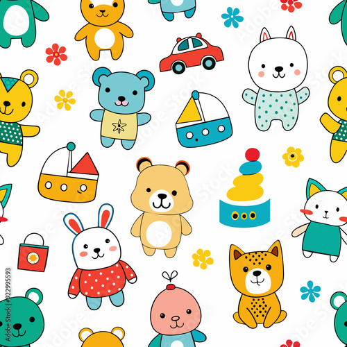 Seamless Pattern Toys
