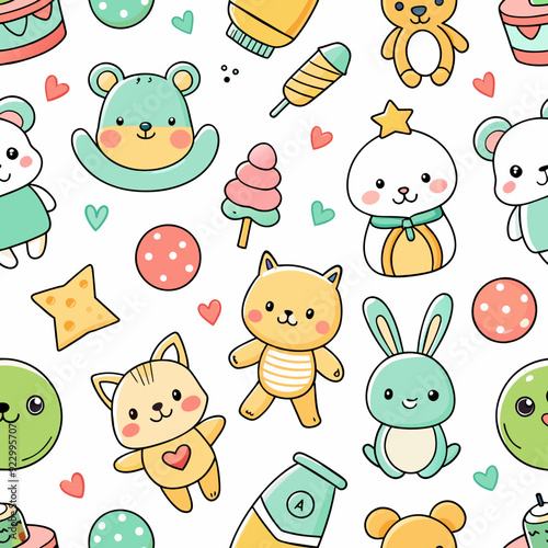 Seamless Pattern Toys