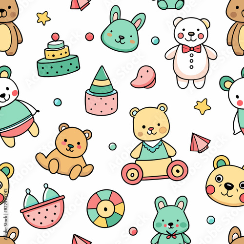 Seamless Pattern Toys