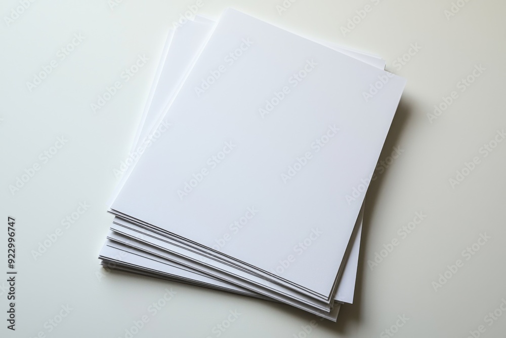 Blank A4 Paper Mockup on Isolated Background created with Generative AI Blank A4 Paper Mockup on Isolated Background created with Generative AI