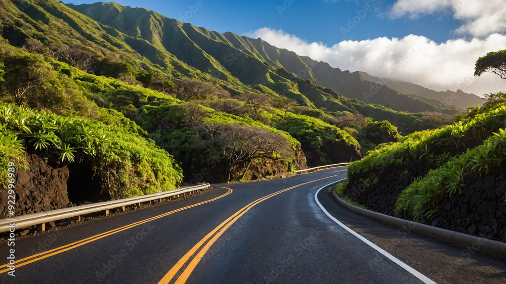 Naklejka premium Beautiful Road to Hana in Maui, Hawaii 
