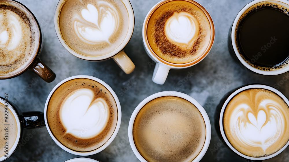  Cup of coffee with dessert and coin