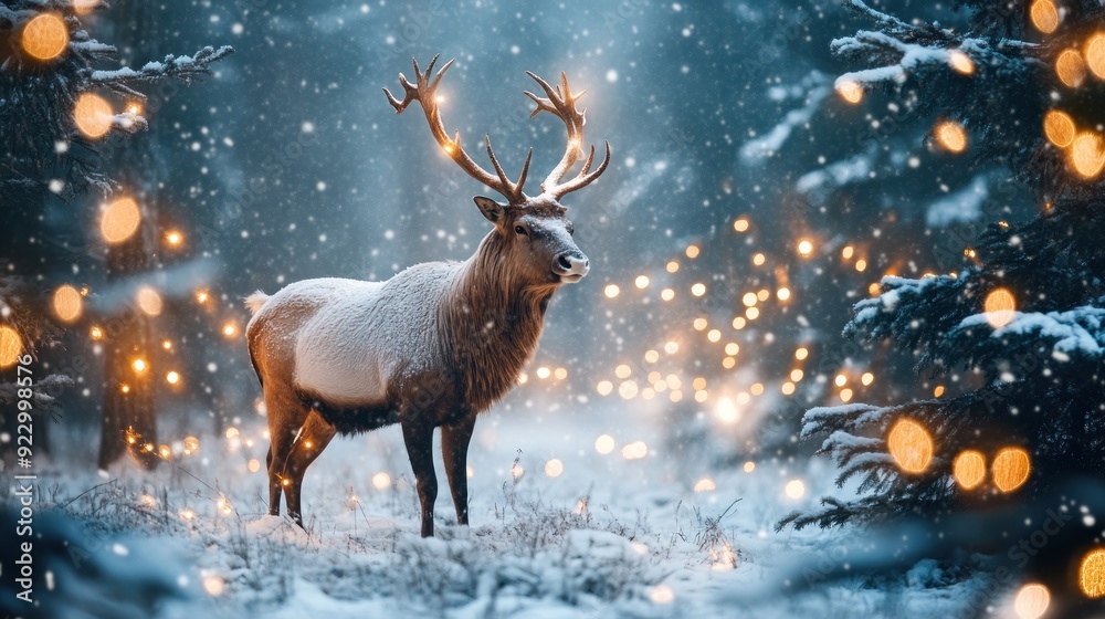 Reindeer in Winter Wonderland