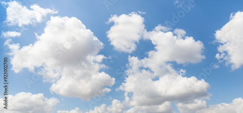 The extraordinary beauty of the clouds in blue summer sky over the northern Israel