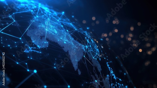 An abstract graph overlaying a global network displays a complex web of interconnected nodes and pathways