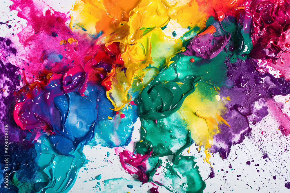 A splash of vibrant colors mixing together in an abstract composition, evoking creativity and artistic expression. A splash of vibrant colors mixing together in an abstract composition, evoking creativity and artistic expression.